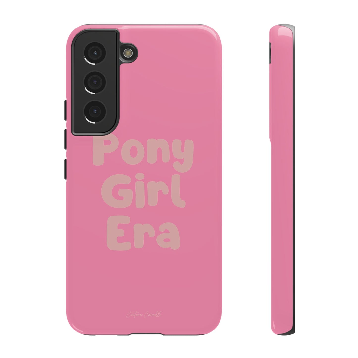Pony Girl Era Phone Case — Pink Retro Text Protective Tough Case