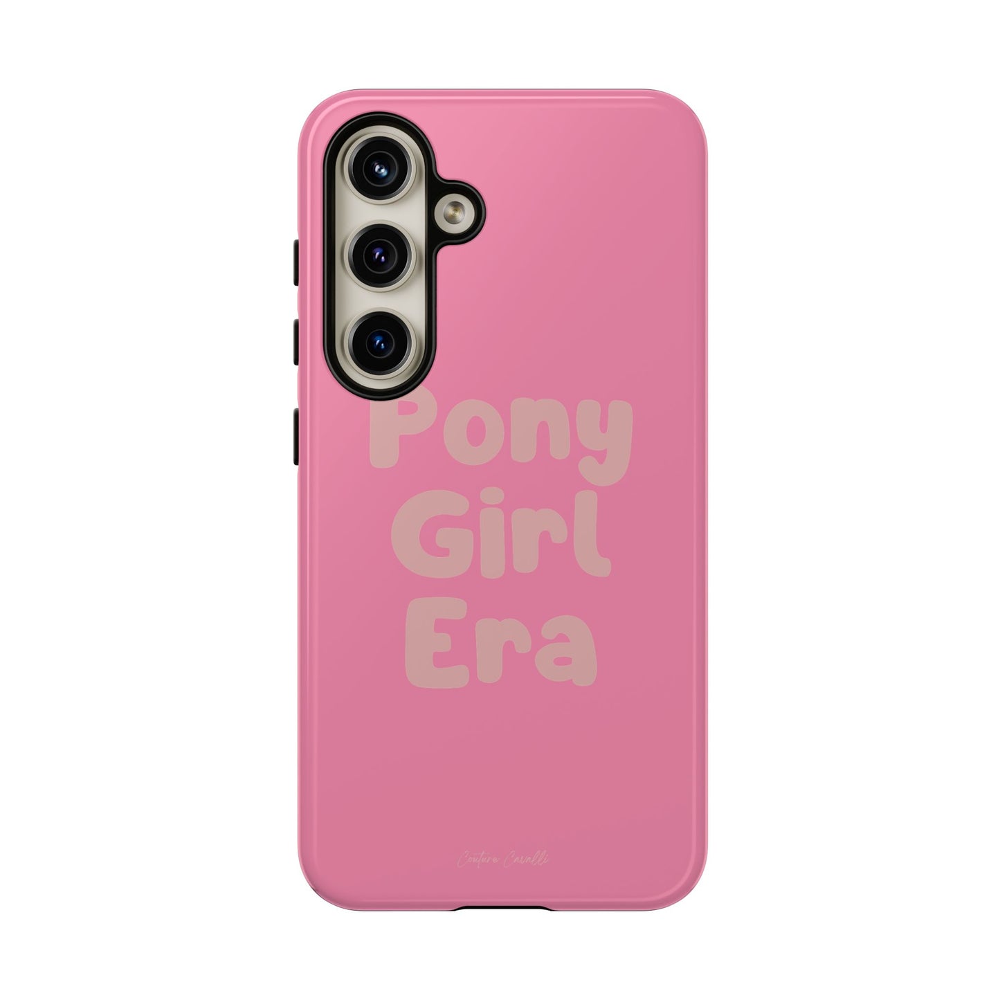 Pony Girl Era Phone Case — Pink Retro Text Protective Tough Case