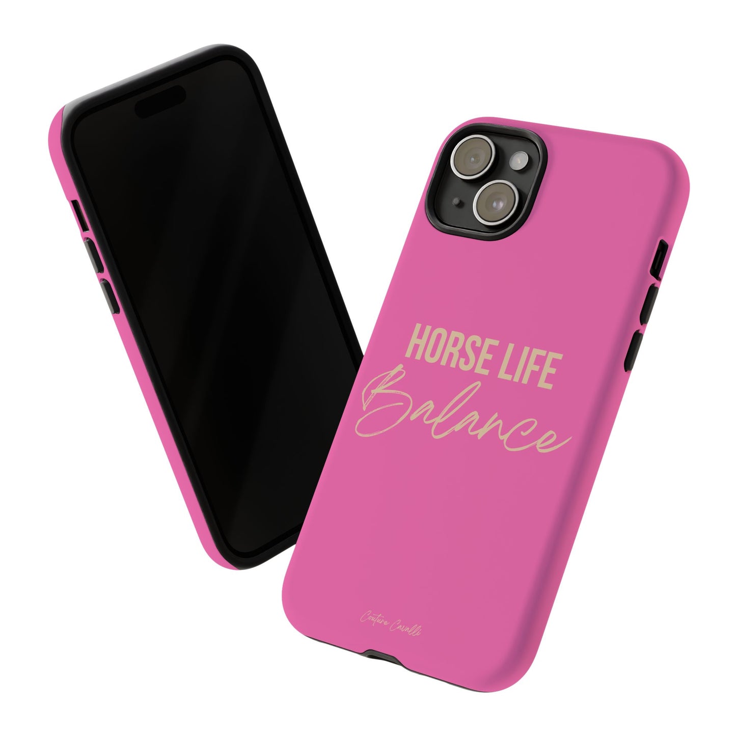 Horse Life Balance Phone Case - Pink Tough Protective Cover