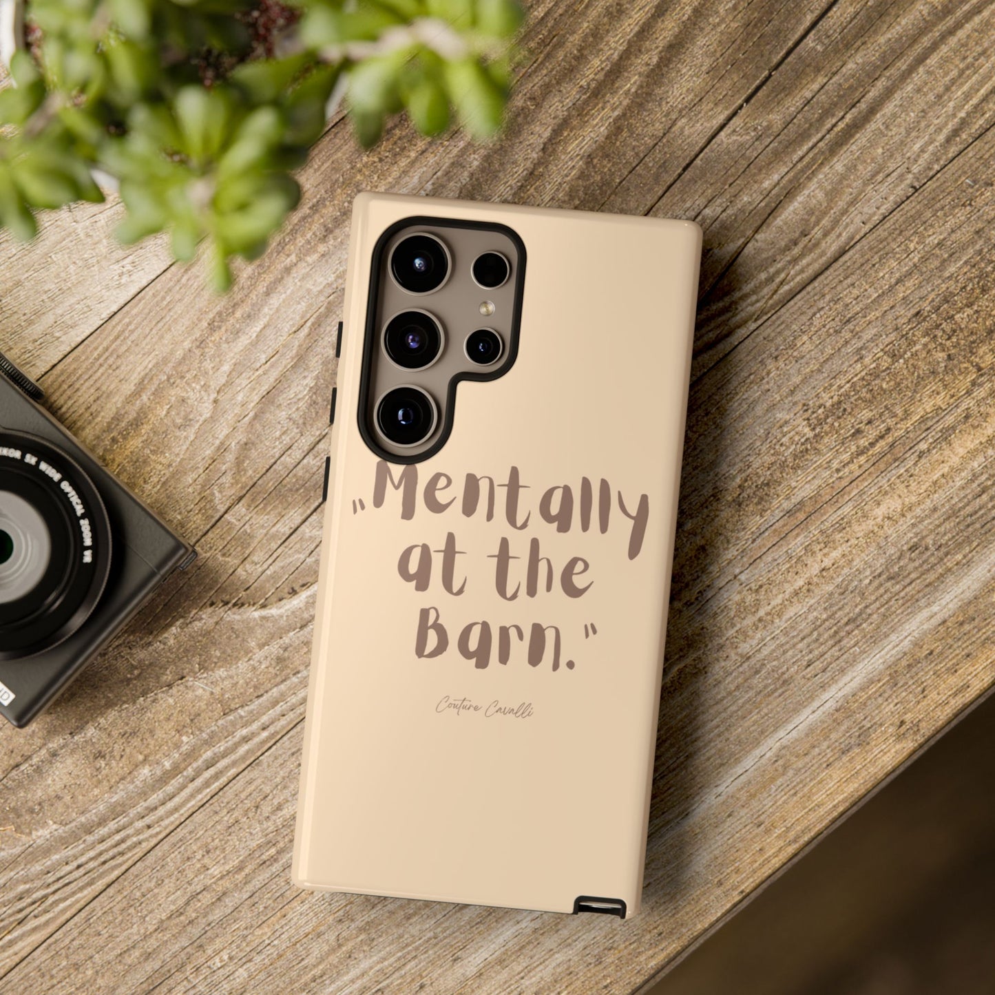 Phone Case — "Mentally at the Barn" Rustic Farmphone Protective Cover