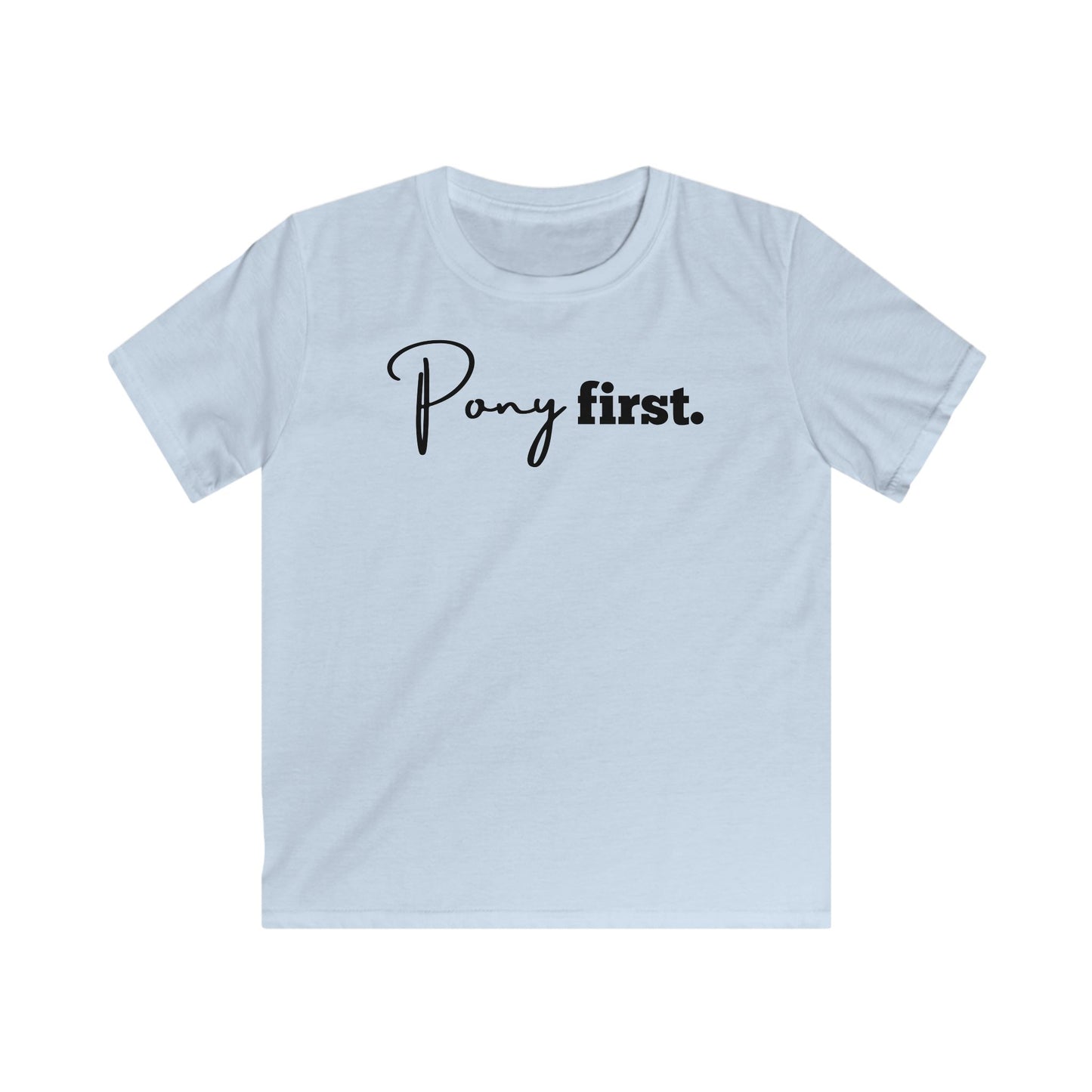 Pony first Kinder T-Shirt I Für kleine Pferdemädchen und Jungen mit großem Herz