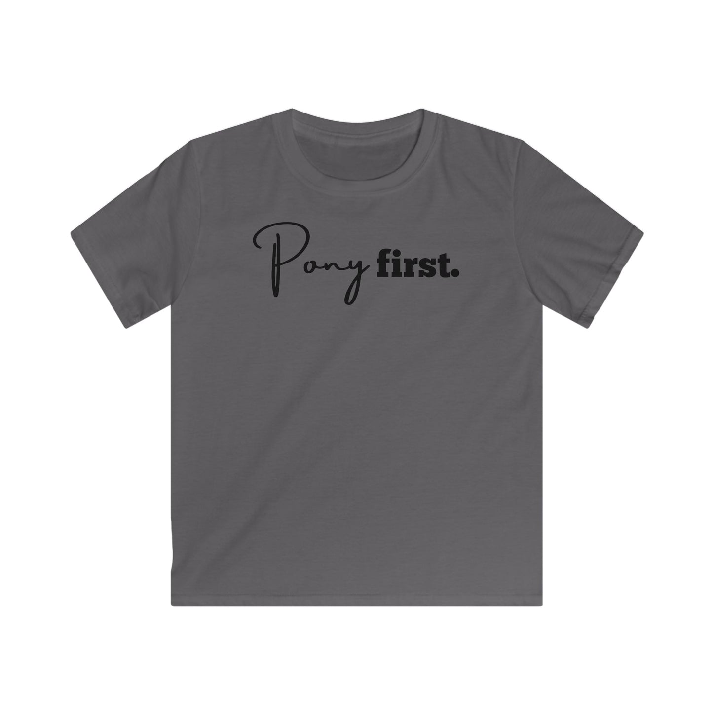 Pony first Kinder T-Shirt I Für kleine Pferdemädchen und Jungen mit großem Herz
