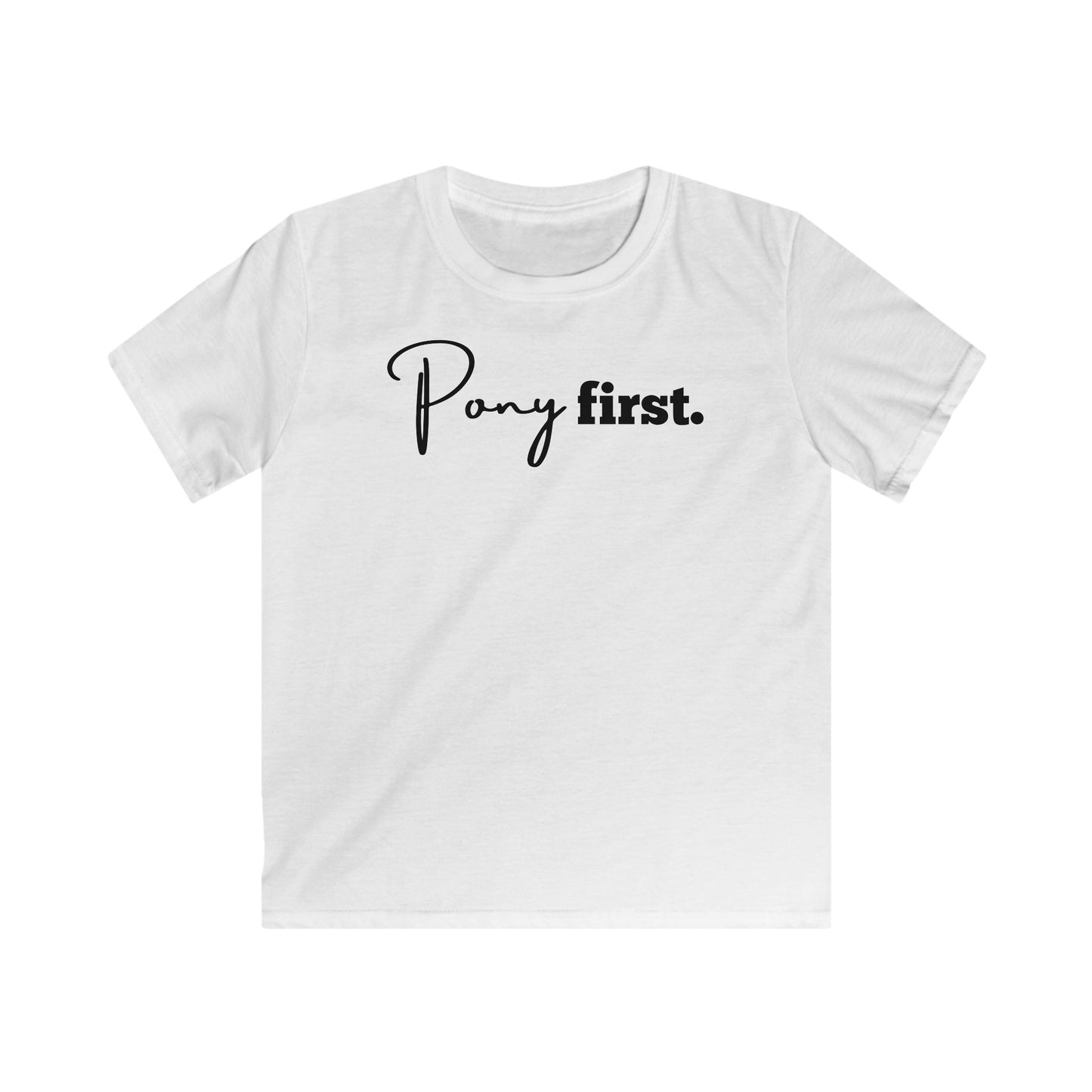 Pony first Kinder T-Shirt I Für kleine Pferdemädchen und Jungen mit großem Herz