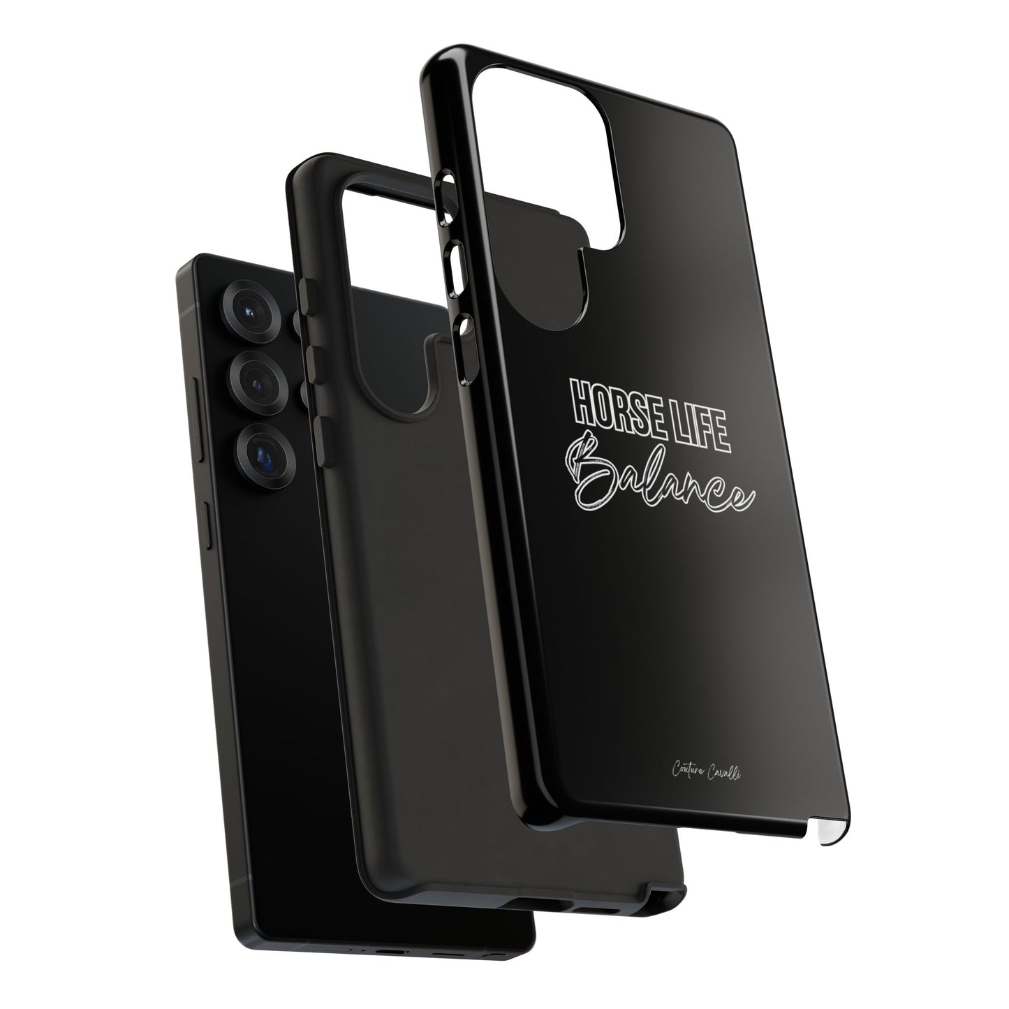 Phone Case - "Horse Life Balance" Glossy Tough Protective Case for Equestrians