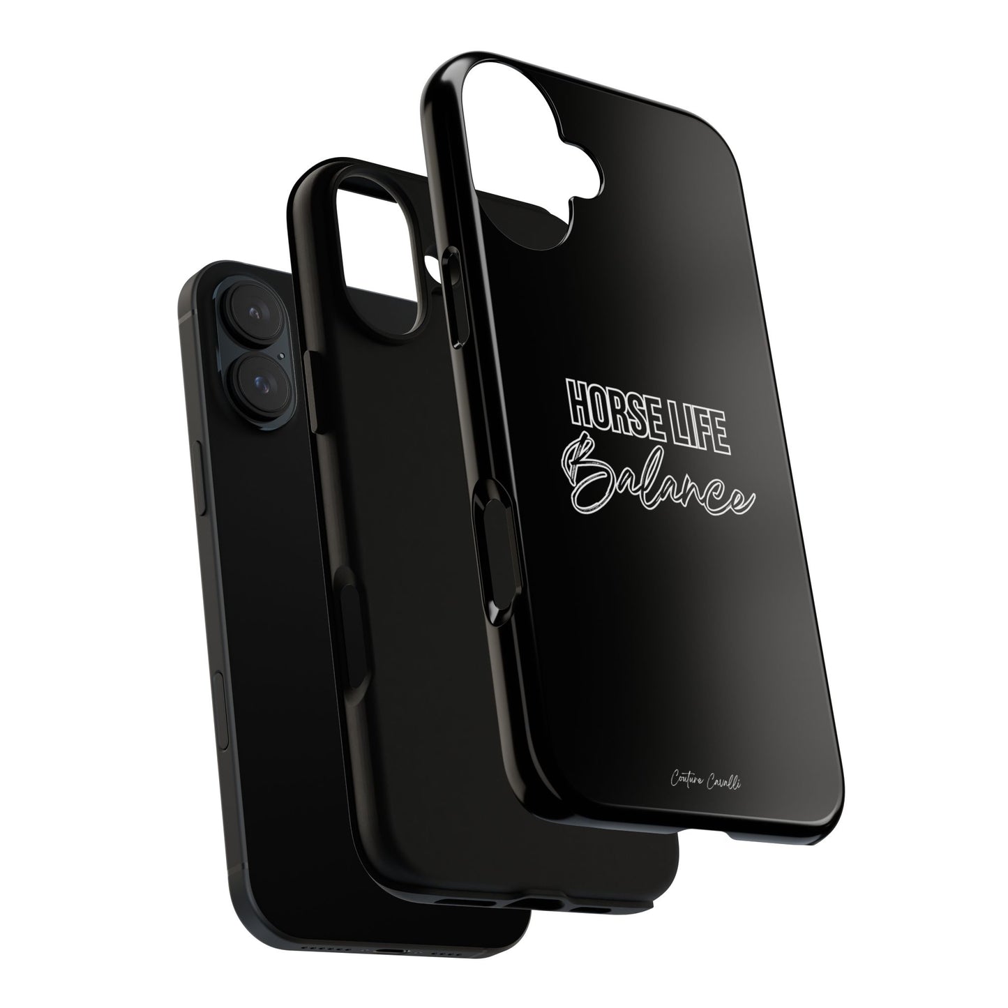 Phone Case - "Horse Life Balance" Glossy Tough Protective Case for Equestrians