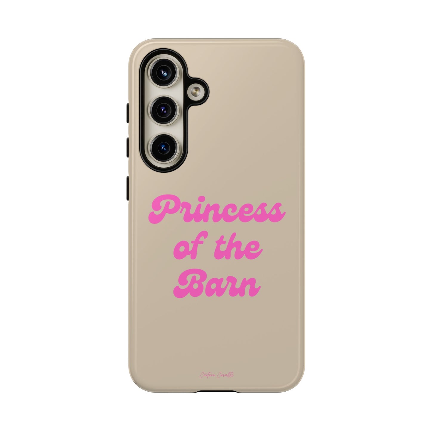 Phone Case — "Princess of the Barn" Pink Script Protective Tough Case