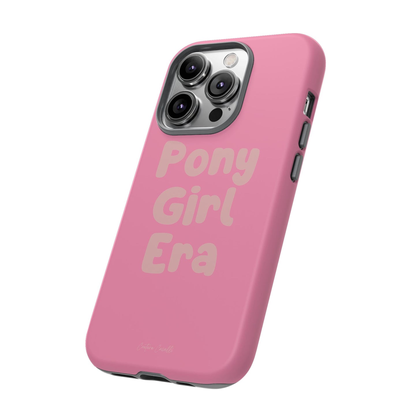 Pony Girl Era Phone Case — Pink Retro Text Protective Tough Case