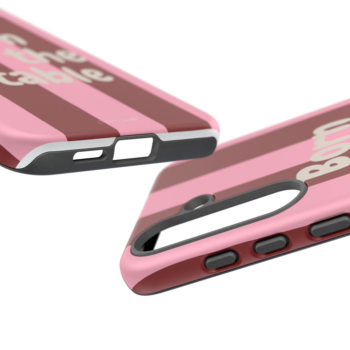 Phone Case — "Born for the Stable" Pink Striped Protective Tough Case
