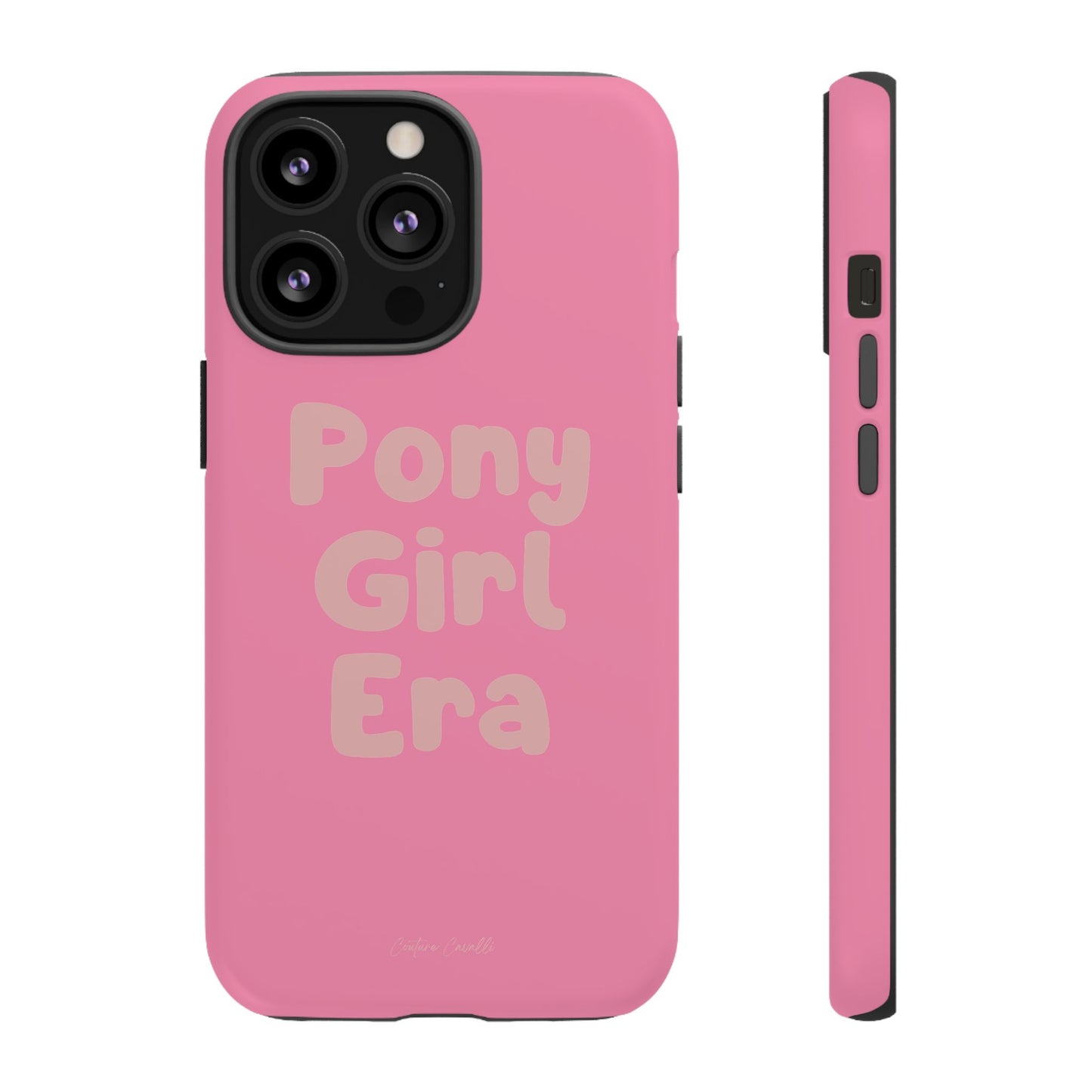 Pony Girl Era Phone Case — Pink Retro Text Protective Tough Case