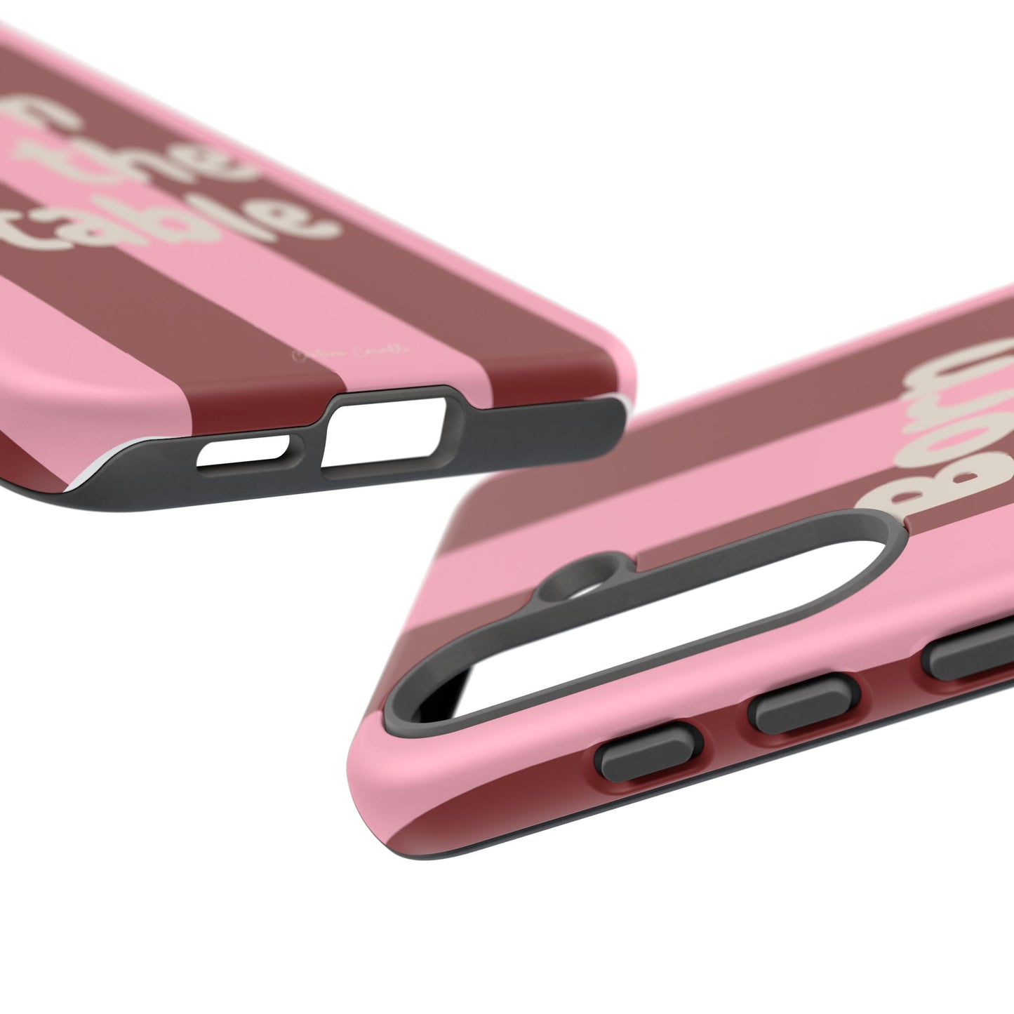 Phone Case — "Born for the Stable" Pink Striped Protective Tough Case
