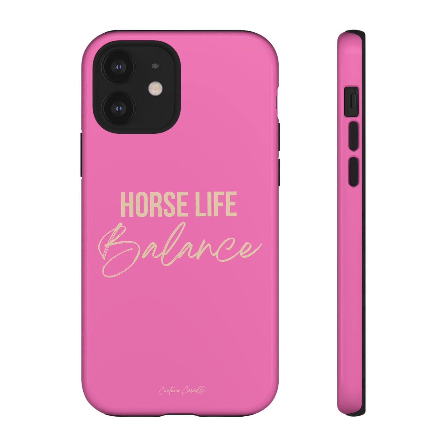 Horse Life Balance Phone Case - Pink Tough Protective Cover