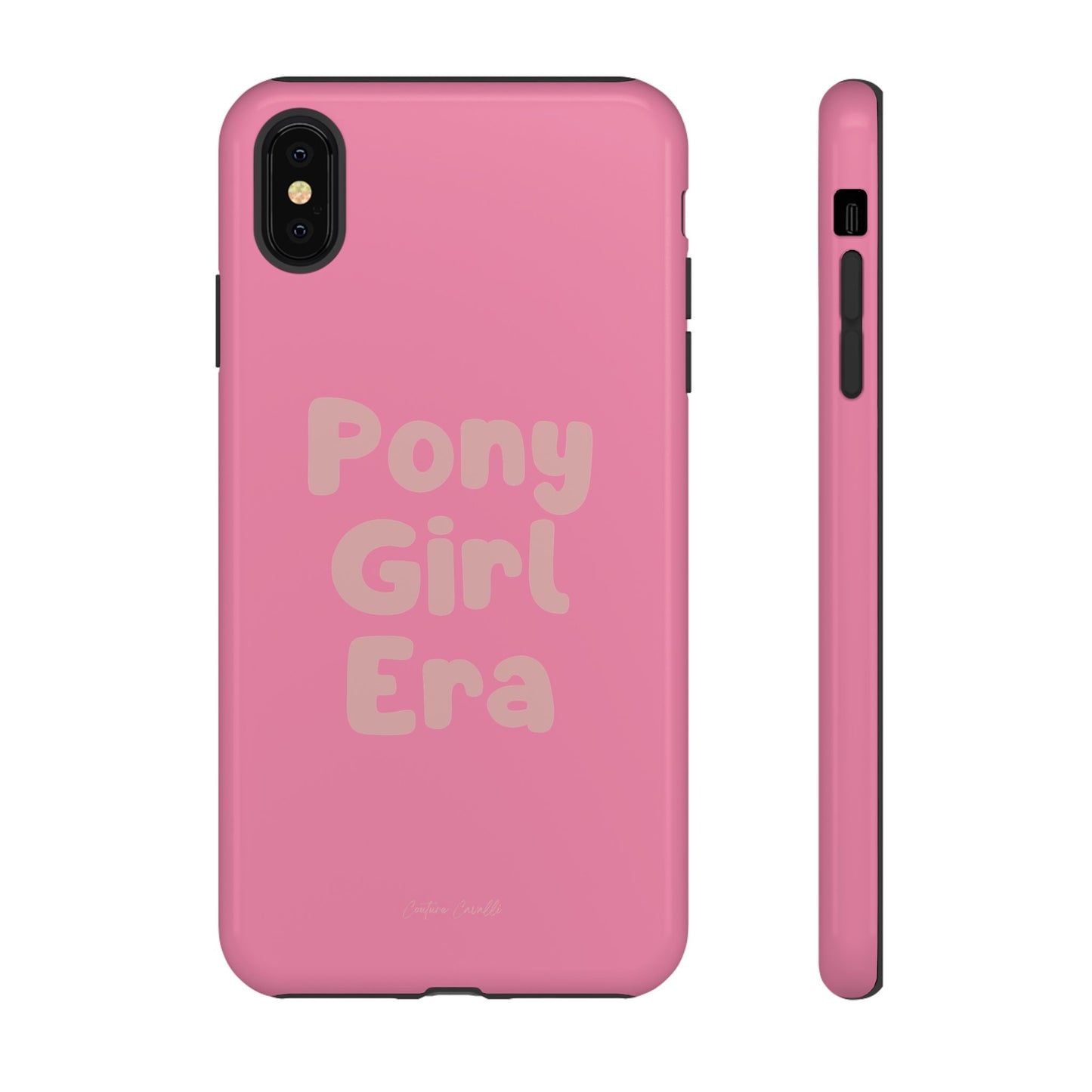 Pony Girl Era Phone Case — Pink Retro Text Protective Tough Case