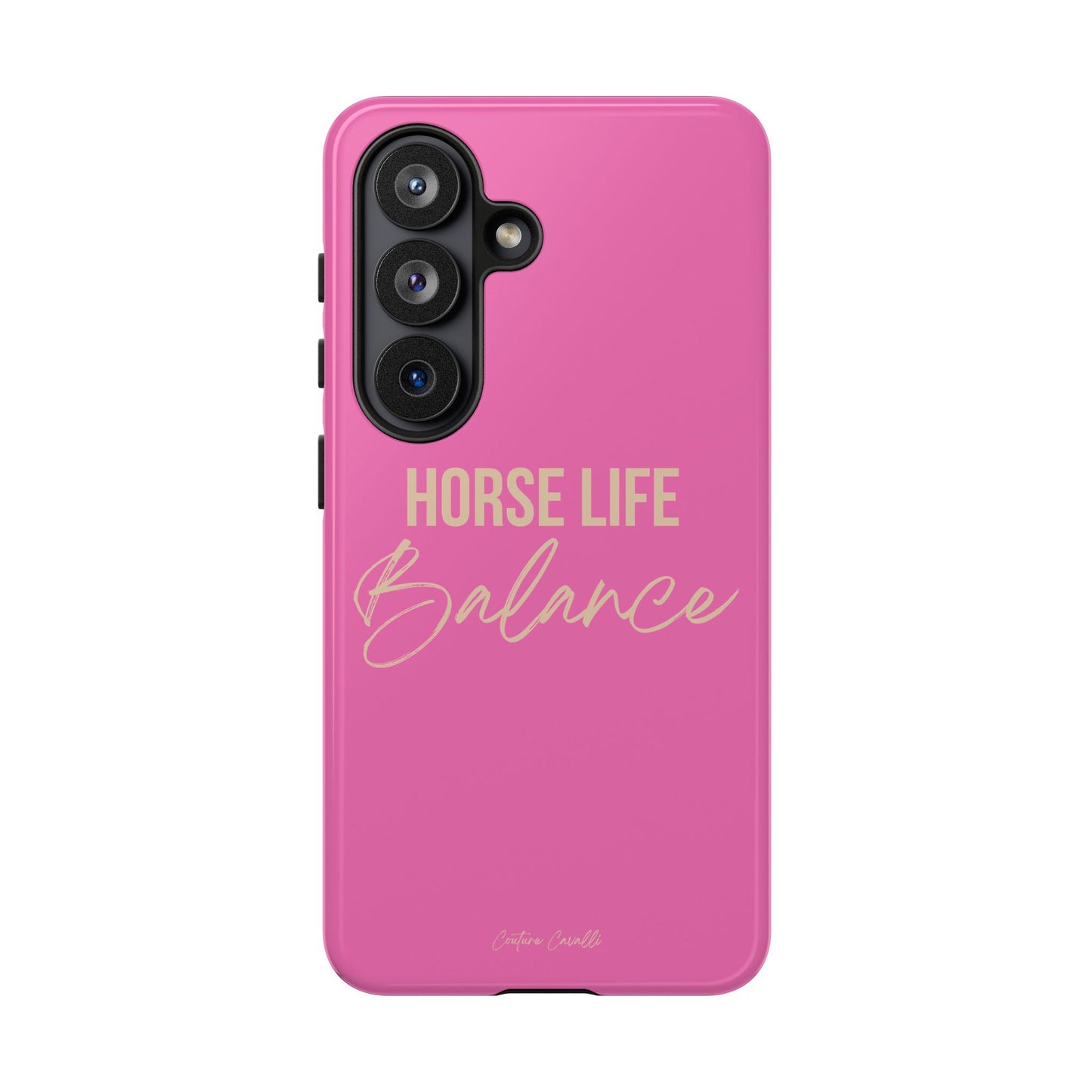 Horse Life Balance Phone Case - Pink Tough Protective Cover