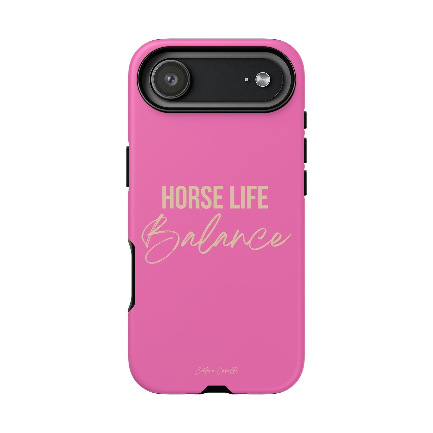 Horse Life Balance Phone Case - Pink Tough Protective Cover