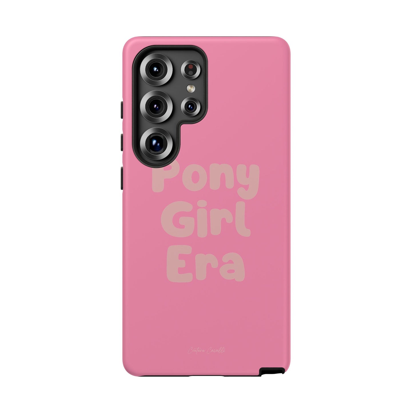 Pony Girl Era Phone Case — Pink Retro Text Protective Tough Case
