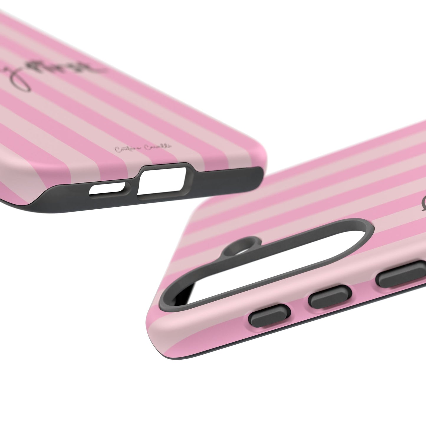 Pony First Phone Case — Pink Striped Tough Case for Horse Lovers