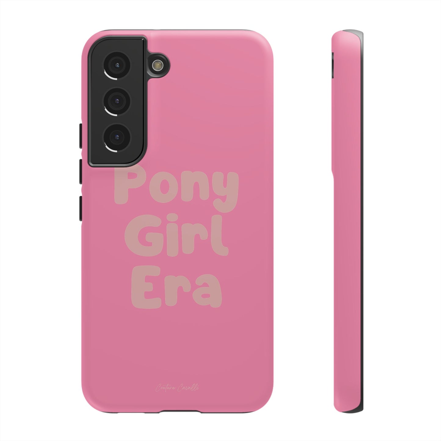 Pony Girl Era Phone Case — Pink Retro Text Protective Tough Case