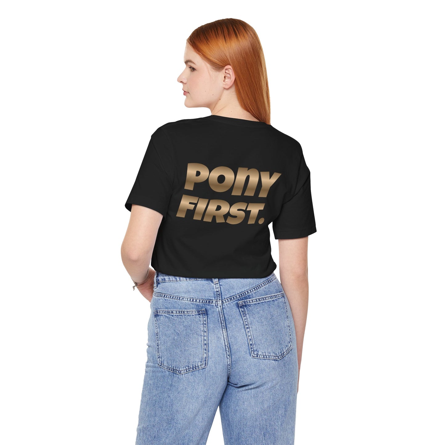Pony First T-Shirt mit Rückenprint I auf Wunsch mit Ponyname personalisiert