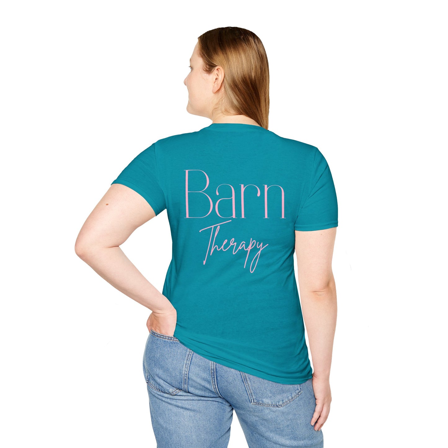 Barn Therapy T-Shirt | Reitsport Statement Shirt für Pferdeliebhaber | Equestrian Lifestyle Tee | Stall & Horse Lover Gift