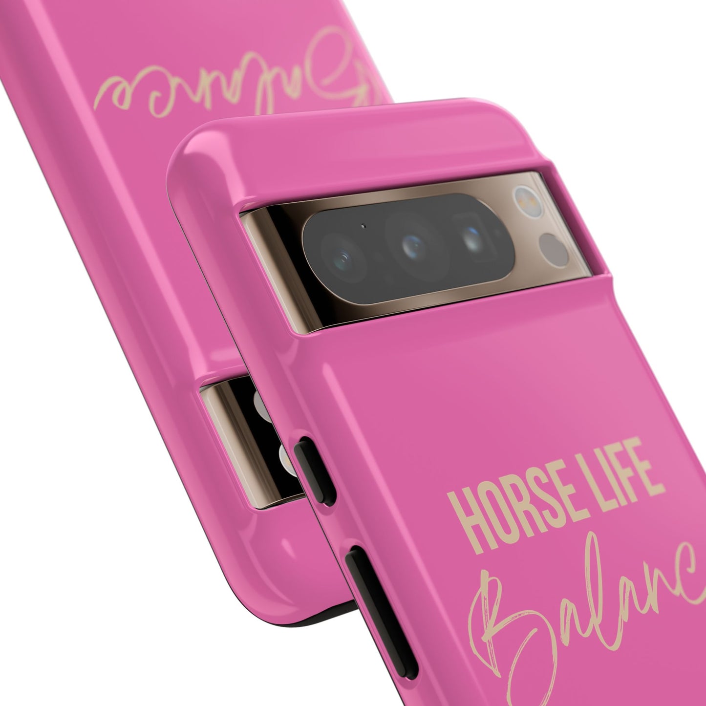 Horse Life Balance Phone Case - Pink Tough Protective Cover