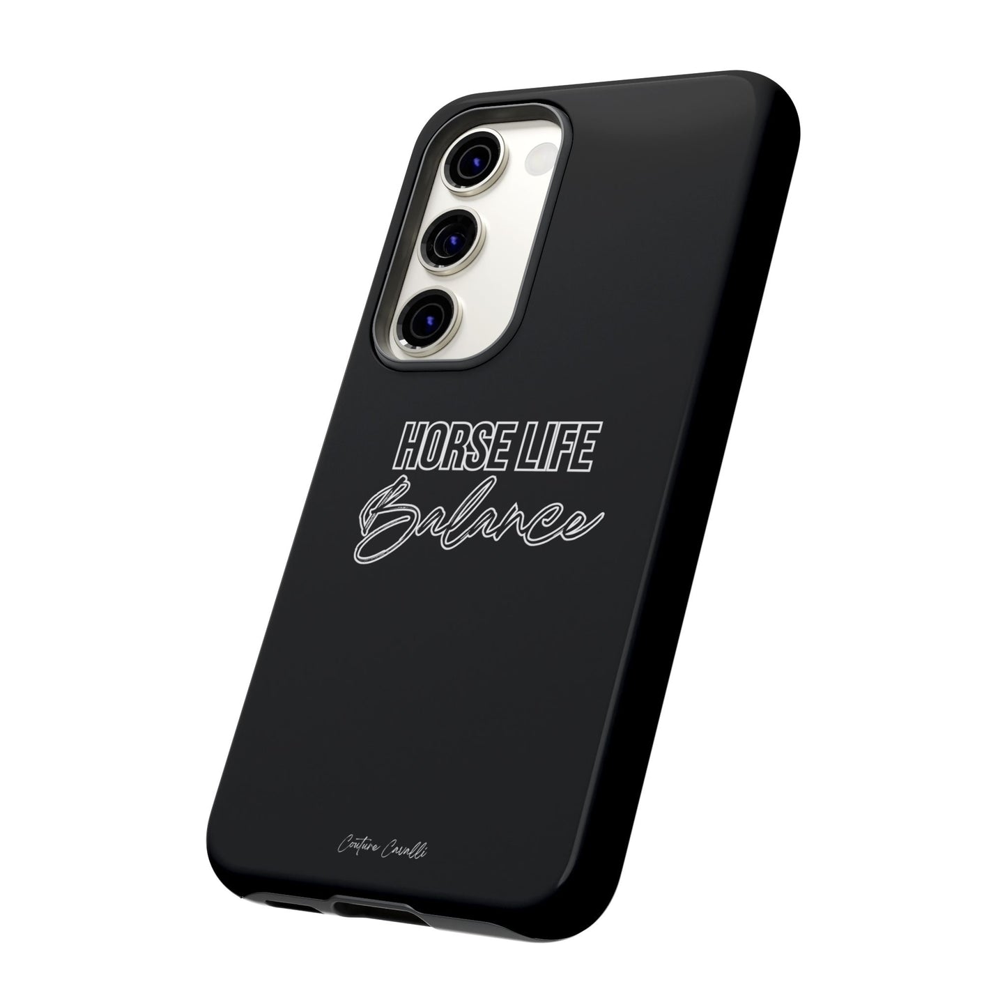 Phone Case - "Horse Life Balance" Glossy Tough Protective Case for Equestrians