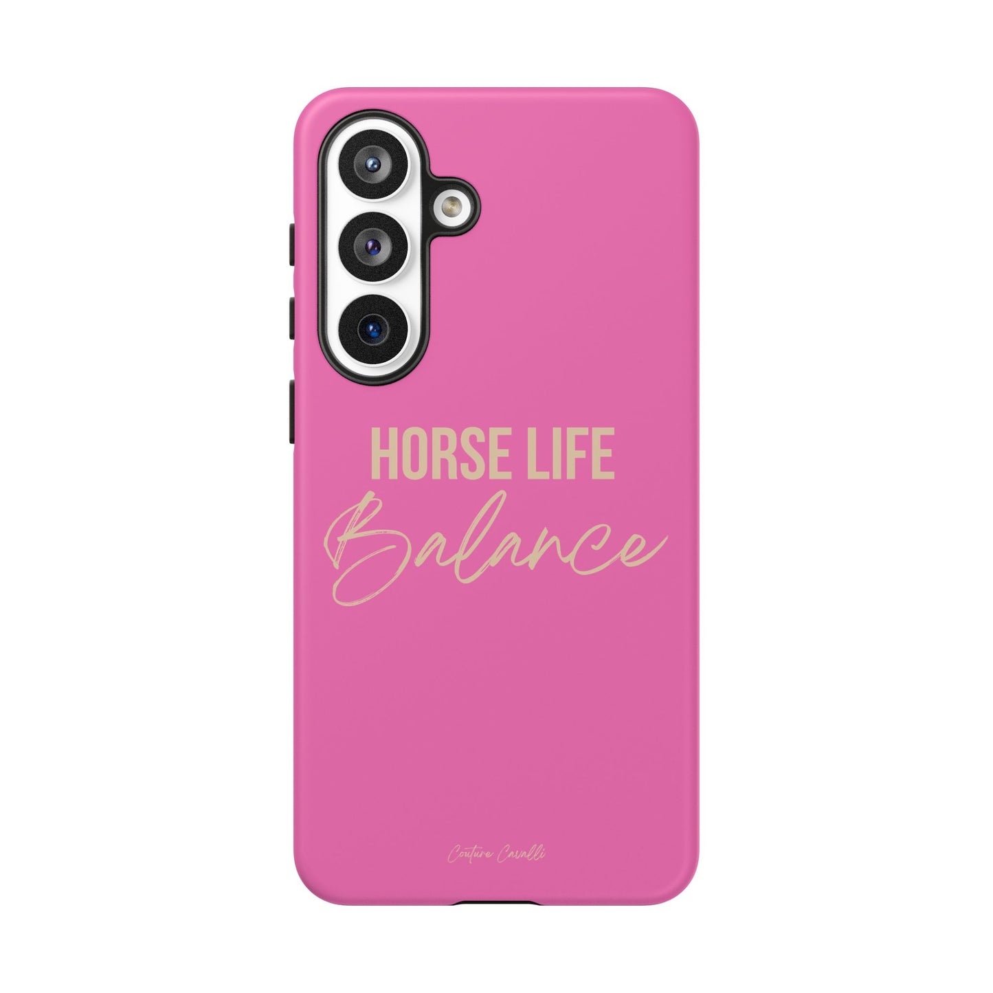 Horse Life Balance Phone Case - Pink Tough Protective Cover