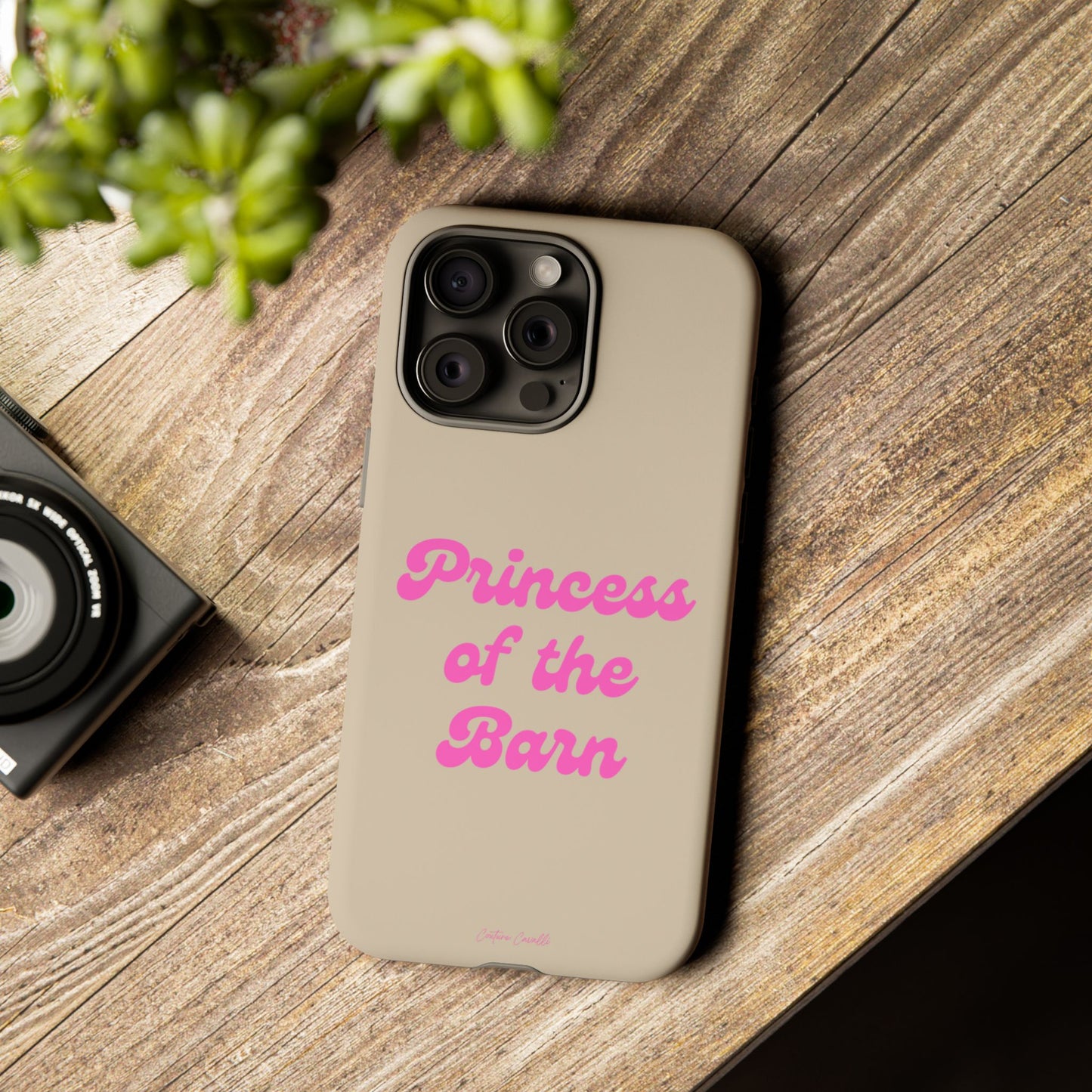 Phone Case — "Princess of the Barn" Pink Script Protective Tough Case
