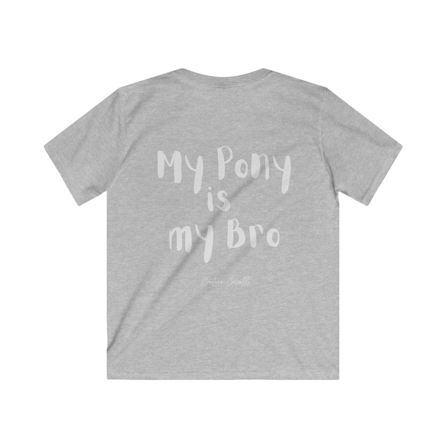 Kids Tee — “My Pony is my Bro” Cute Kids Horse Graphic Shirt