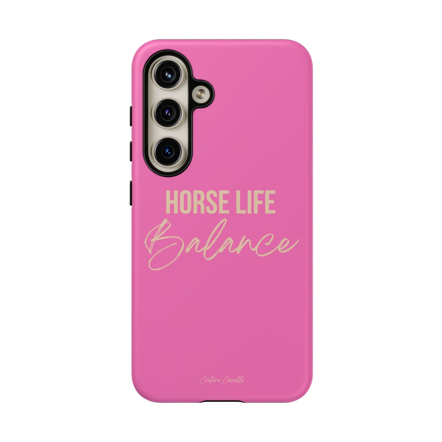 Horse Life Balance Phone Case - Pink Tough Protective Cover