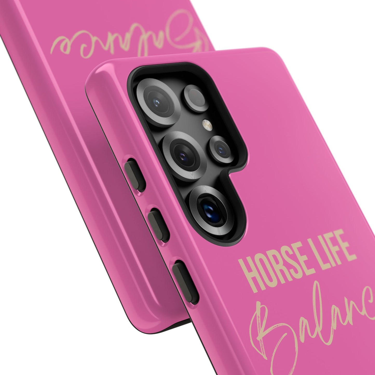 Horse Life Balance Phone Case - Pink Tough Protective Cover