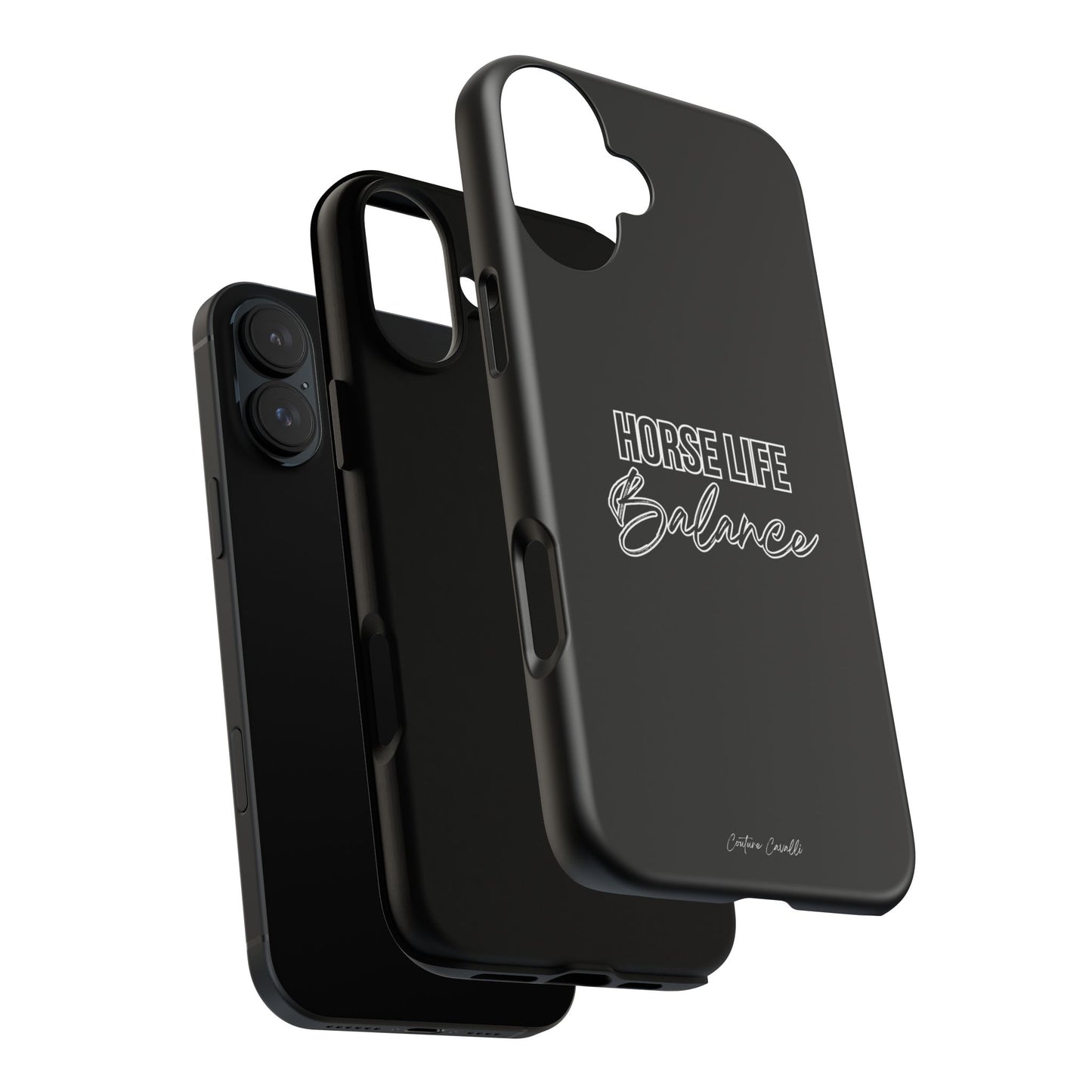 Phone Case - "Horse Life Balance" Glossy Tough Protective Case for Equestrians