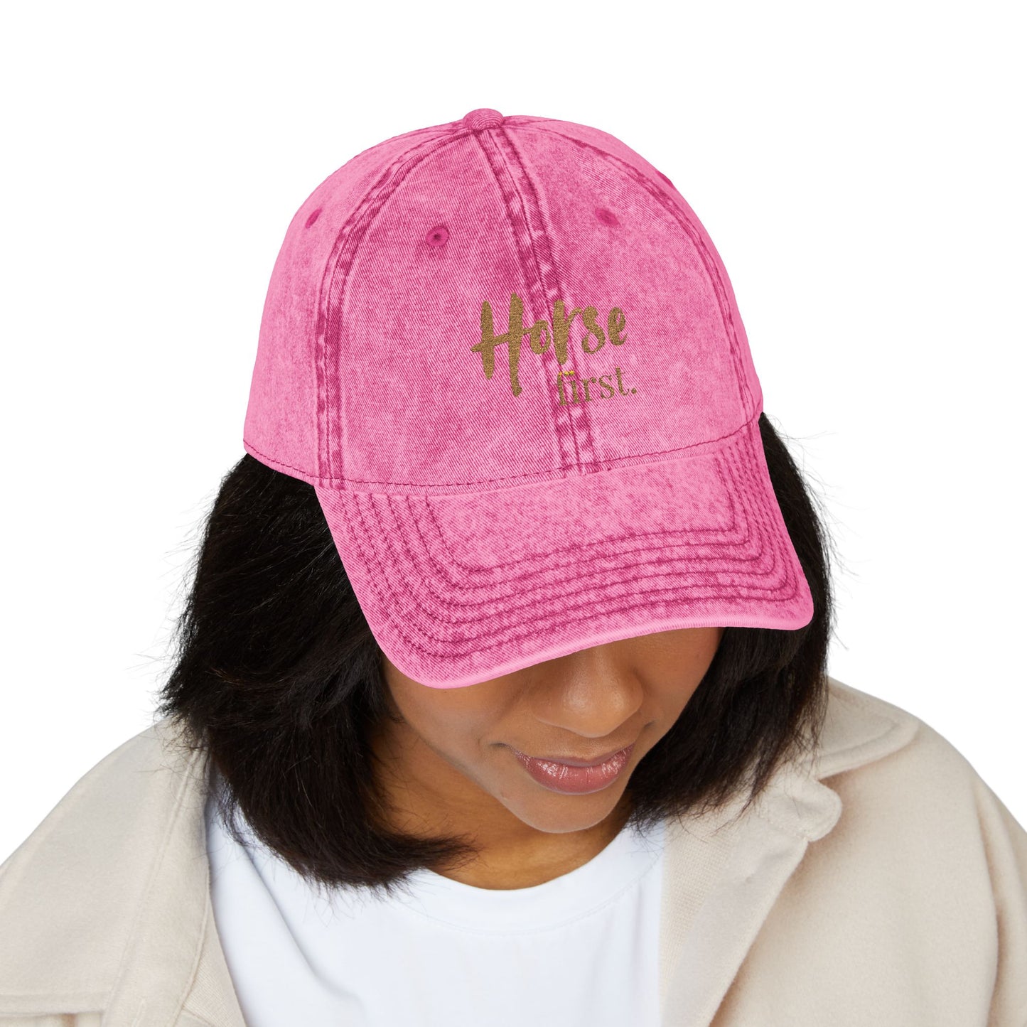 Horse first.Cap - Embroidered Vintage Cap
