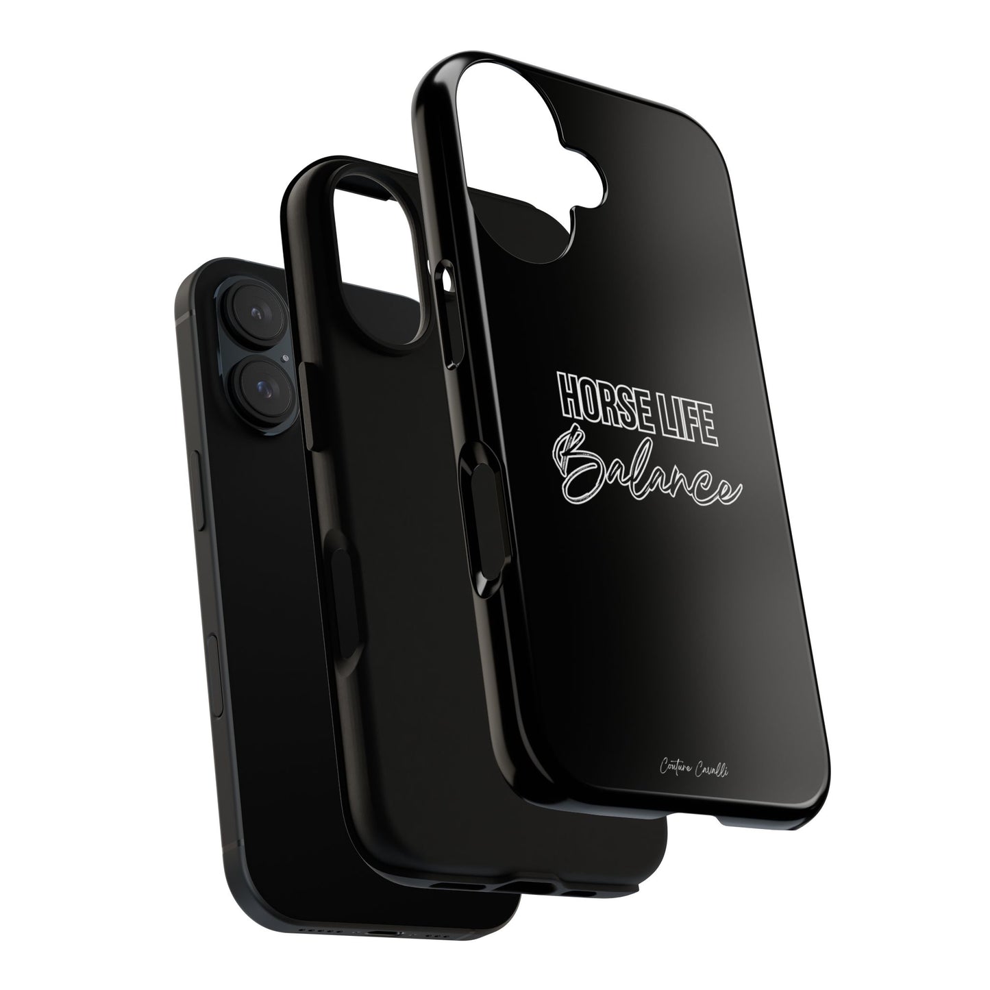 Phone Case - "Horse Life Balance" Glossy Tough Protective Case for Equestrians