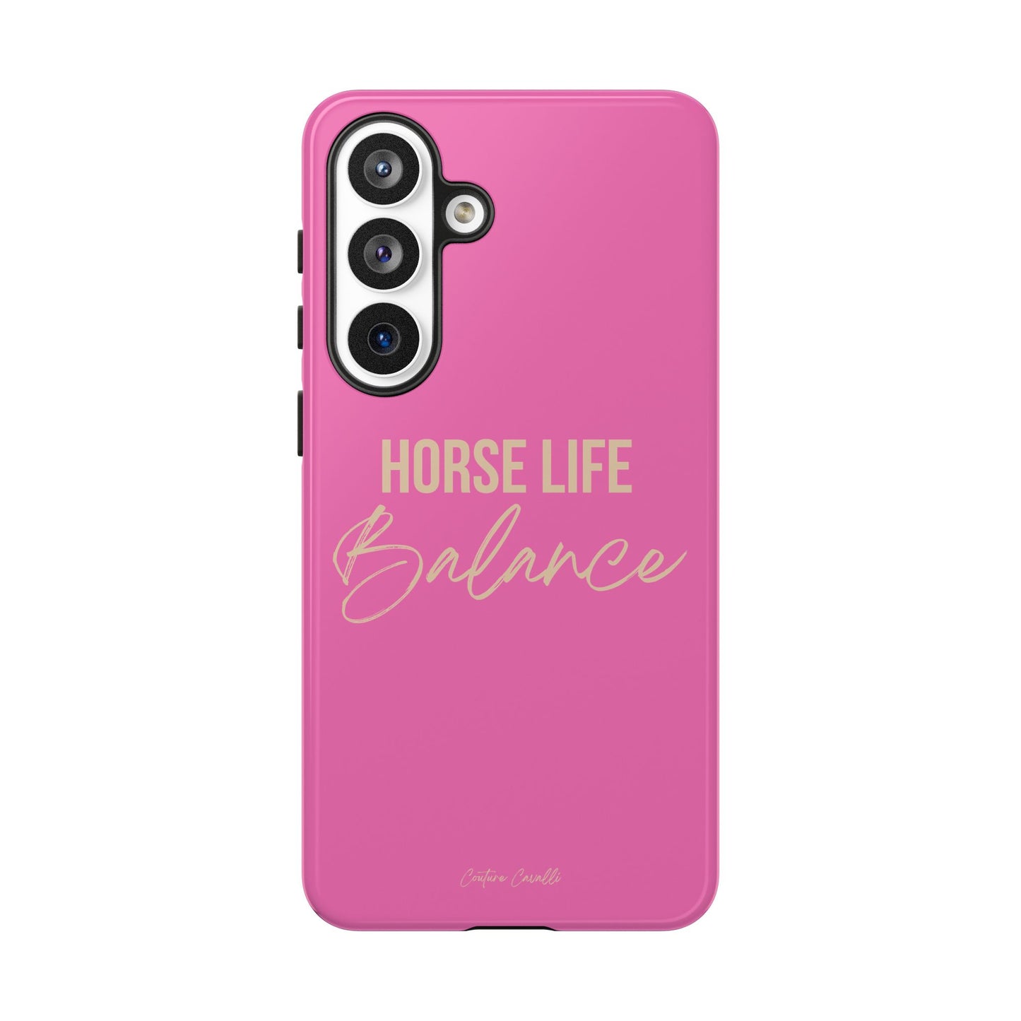 Horse Life Balance Phone Case - Pink Tough Protective Cover