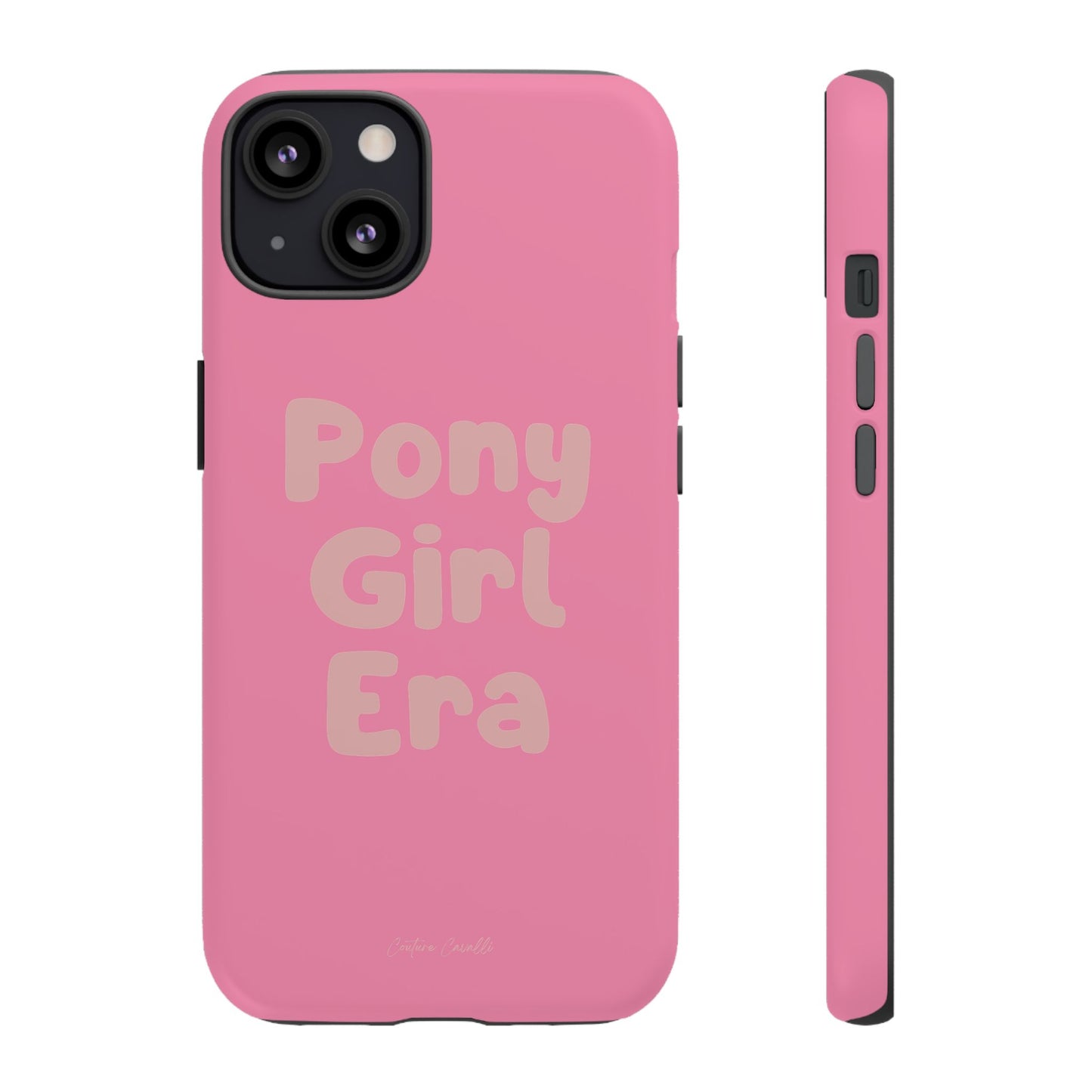Pony Girl Era Phone Case — Pink Retro Text Protective Tough Case
