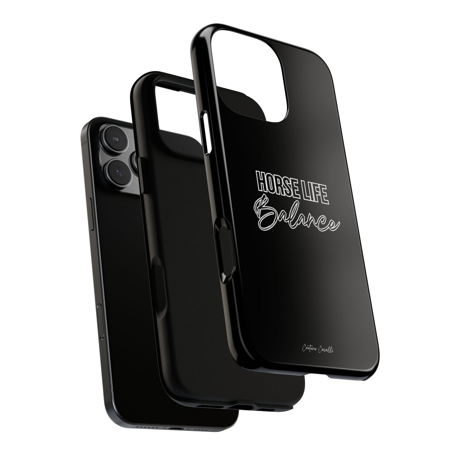 Phone Case - "Horse Life Balance" Glossy Tough Protective Case for Equestrians