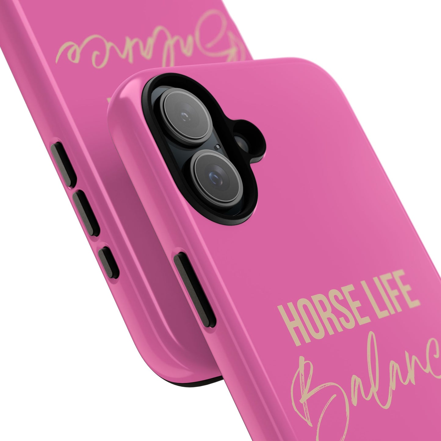 Horse Life Balance Phone Case - Pink Tough Protective Cover
