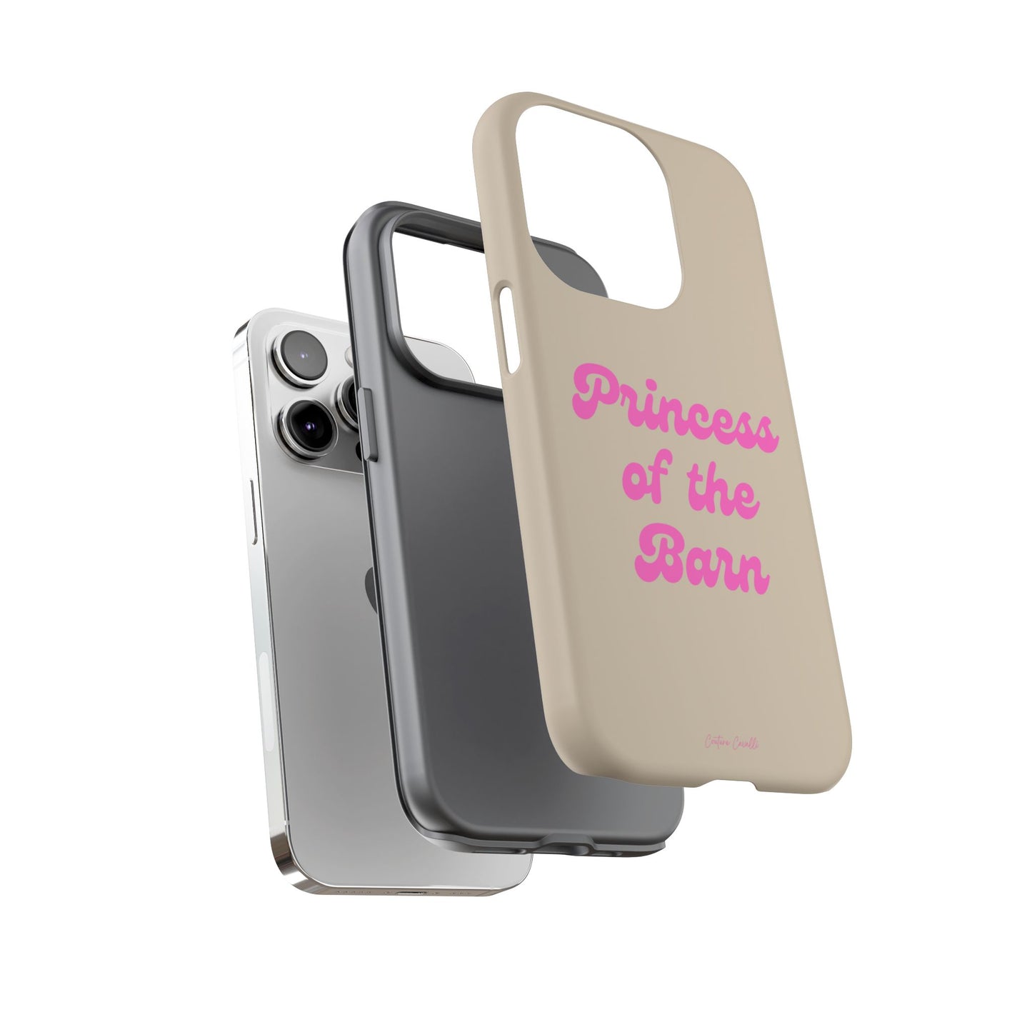 Phone Case — "Princess of the Barn" Pink Script Protective Tough Case