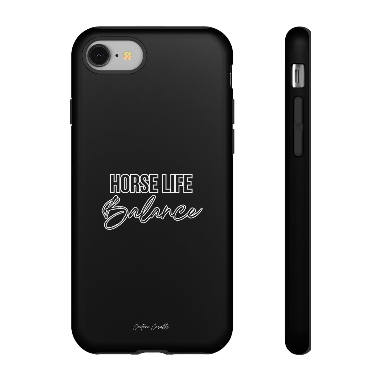 Phone Case - "Horse Life Balance" Glossy Tough Protective Case for Equestrians