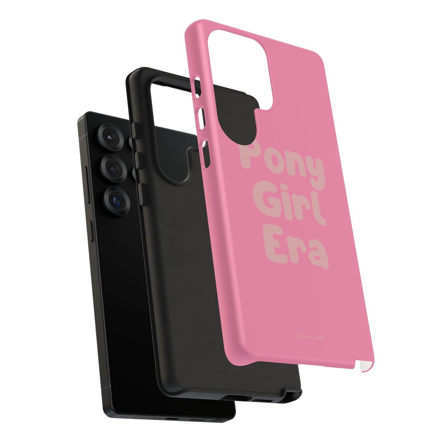 Pony Girl Era Phone Case — Pink Retro Text Protective Tough Case
