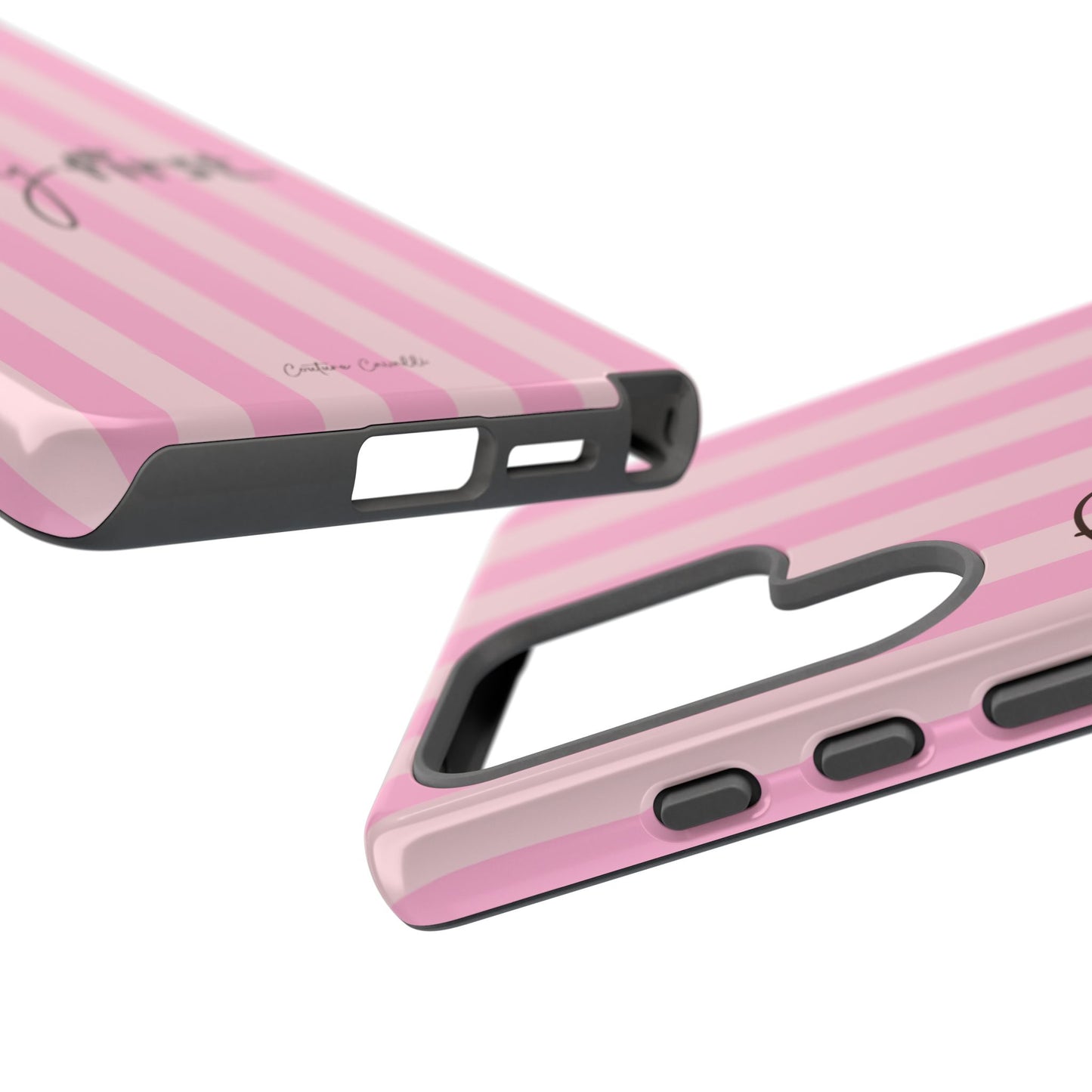 Pony First Phone Case — Pink Striped Tough Case for Horse Lovers