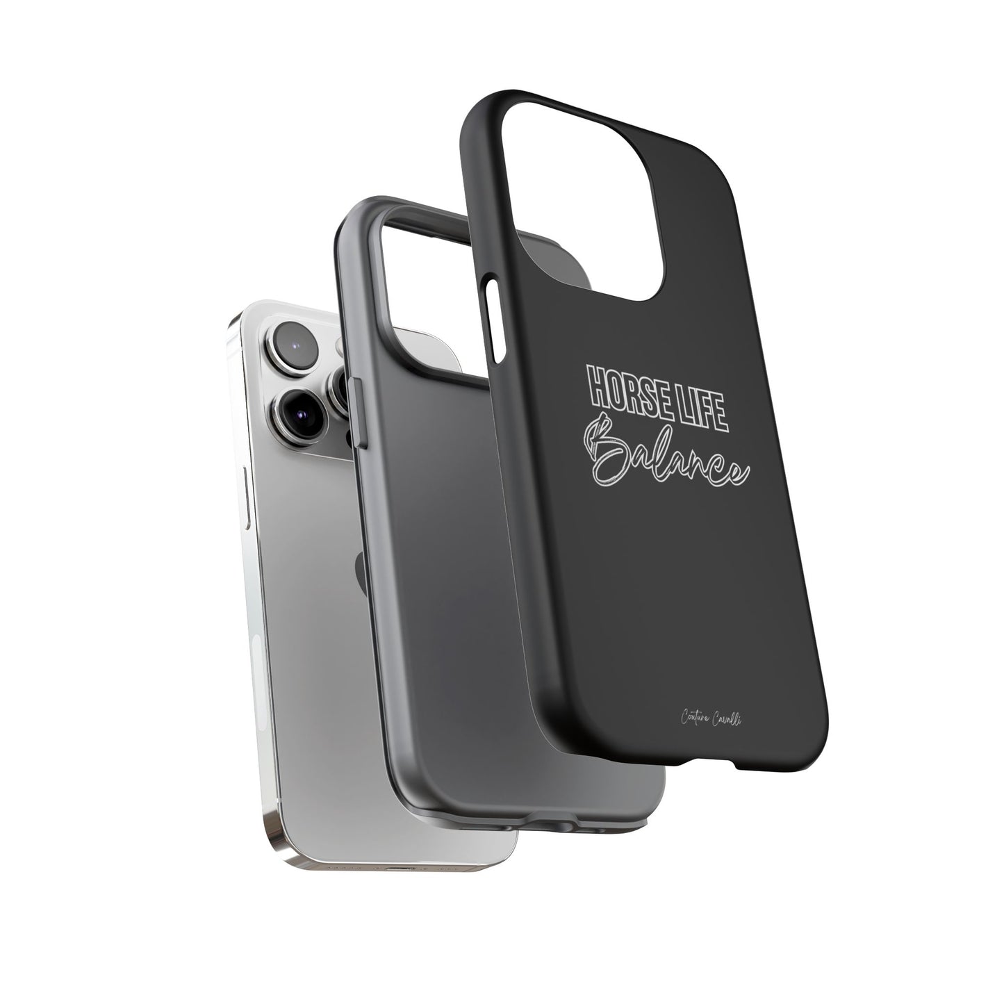 Phone Case - "Horse Life Balance" Glossy Tough Protective Case for Equestrians