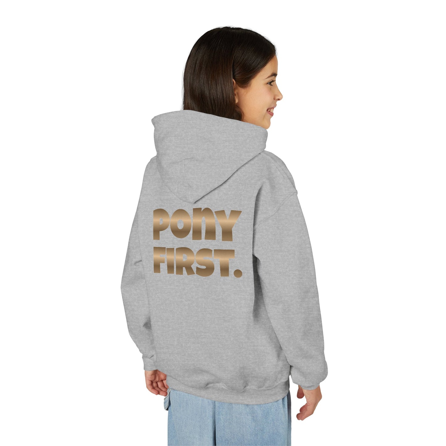 Personalisiert: Pony First Kinder-Hoodie – Mit eigenem Namen oder Ponynamen