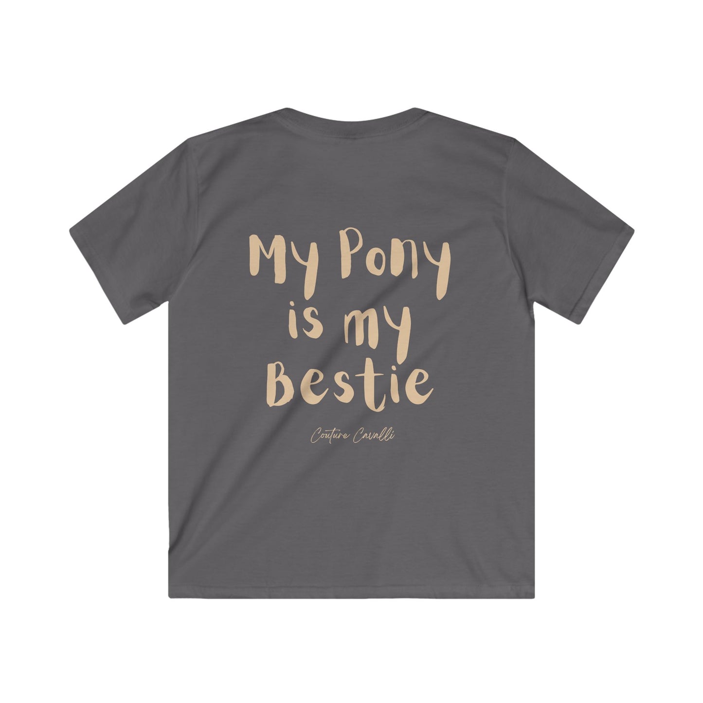 Kids Tee — "My Pony Is My Bestie" Cute Horse Shirt for Little Girls