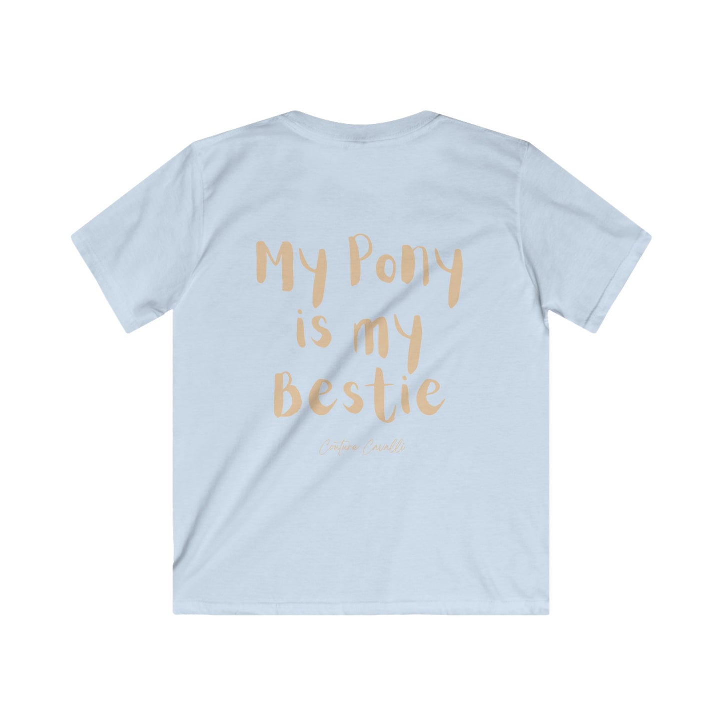 Kids Tee — "My Pony Is My Bestie" Cute Horse Shirt for Little Girls