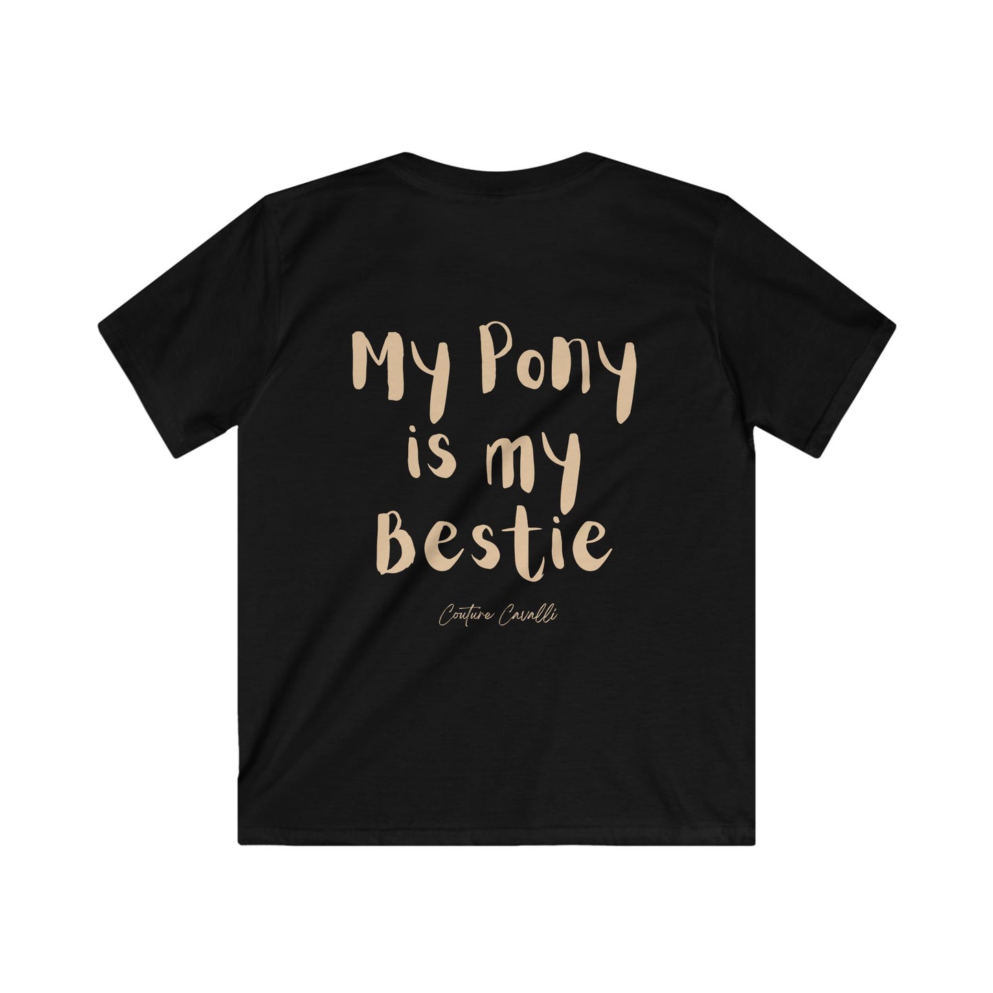 Kids Tee — "My Pony Is My Bestie" Cute Horse Shirt for Little Girls