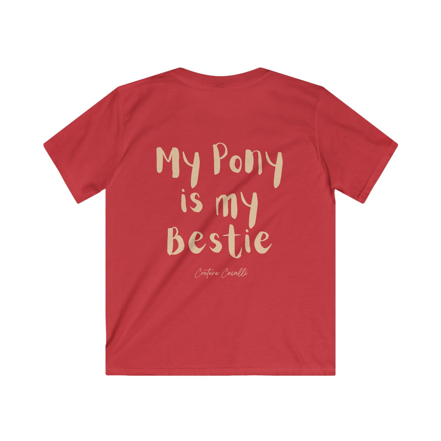 Kids Tee — "My Pony Is My Bestie" Cute Horse Shirt for Little Girls