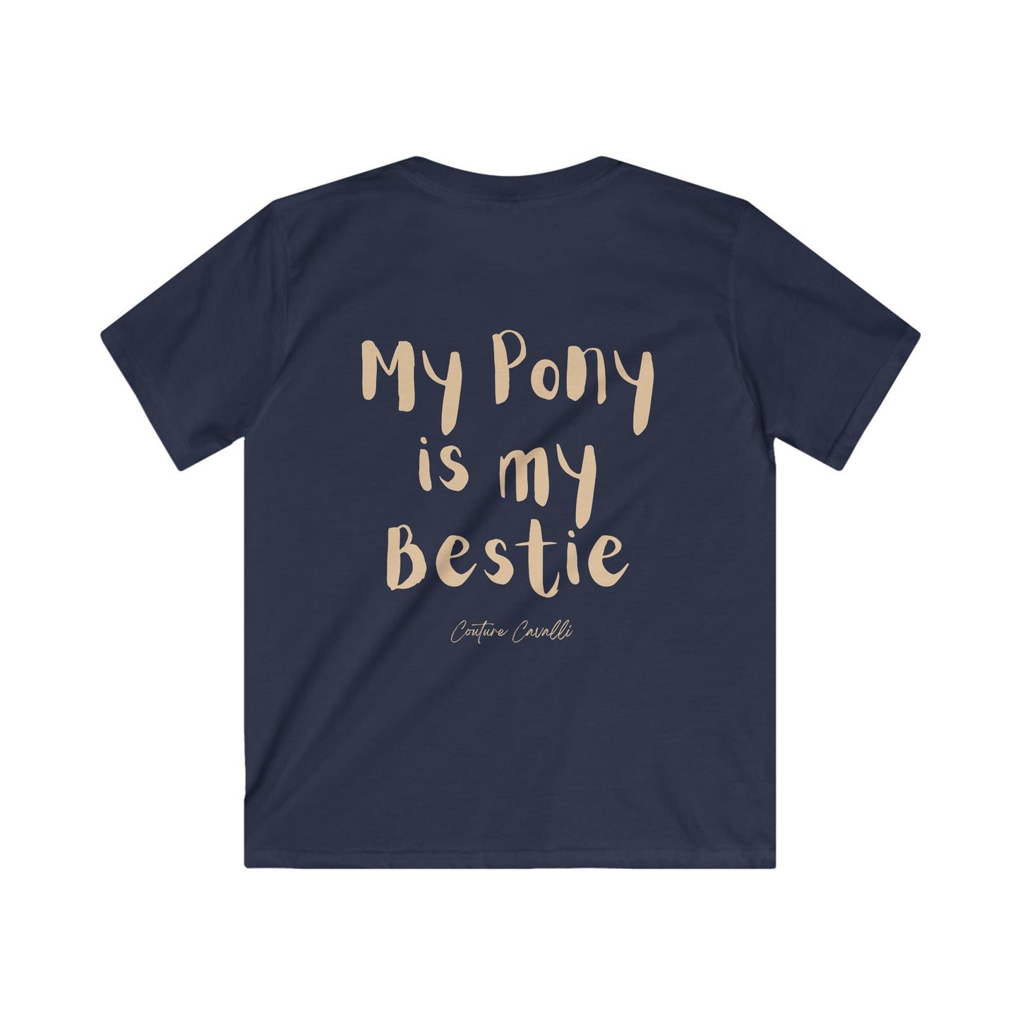 Kids Tee — "My Pony Is My Bestie" Cute Horse Shirt for Little Girls