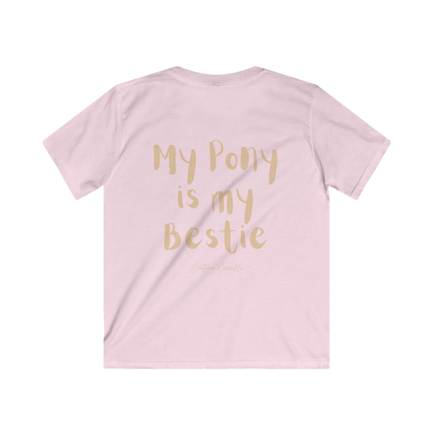 Kids Tee — "My Pony Is My Bestie" Cute Horse Shirt for Little Girls