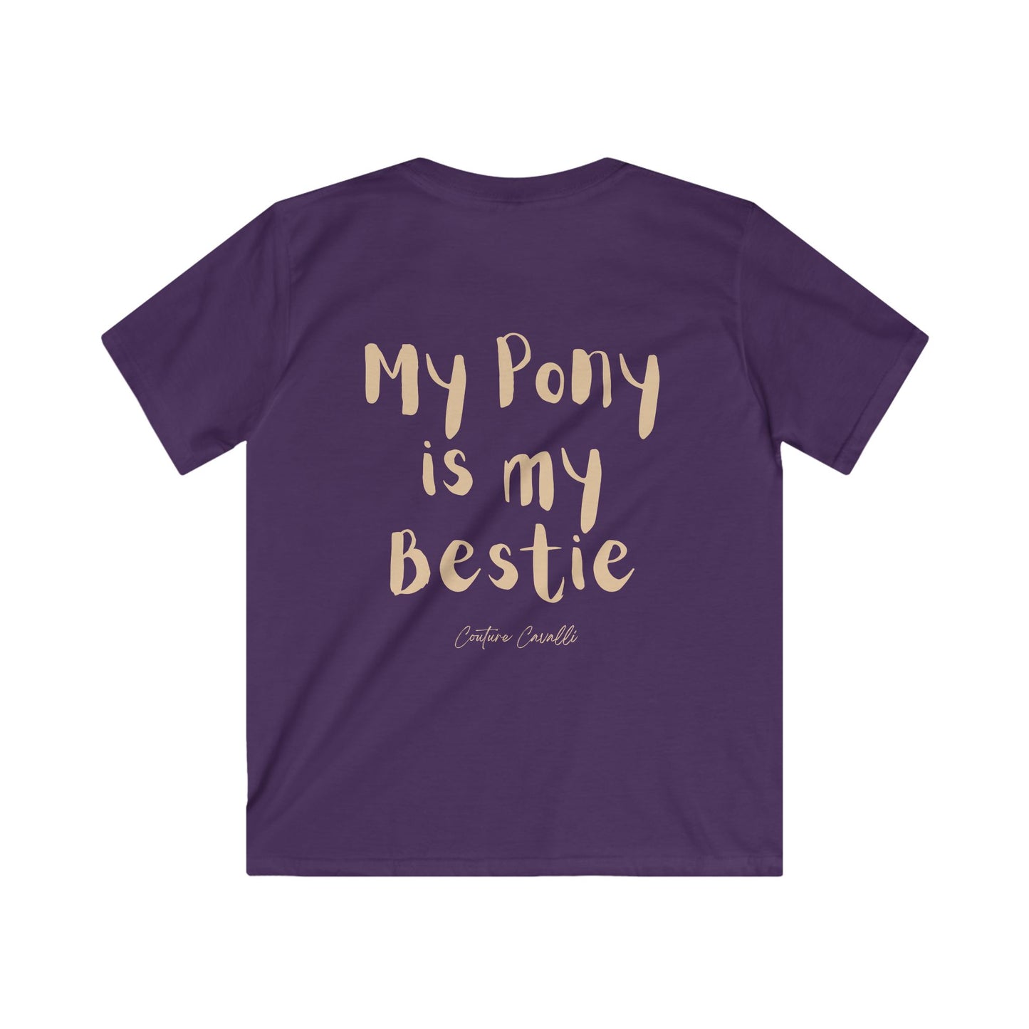 Kids Tee — "My Pony Is My Bestie" Cute Horse Shirt for Little Girls